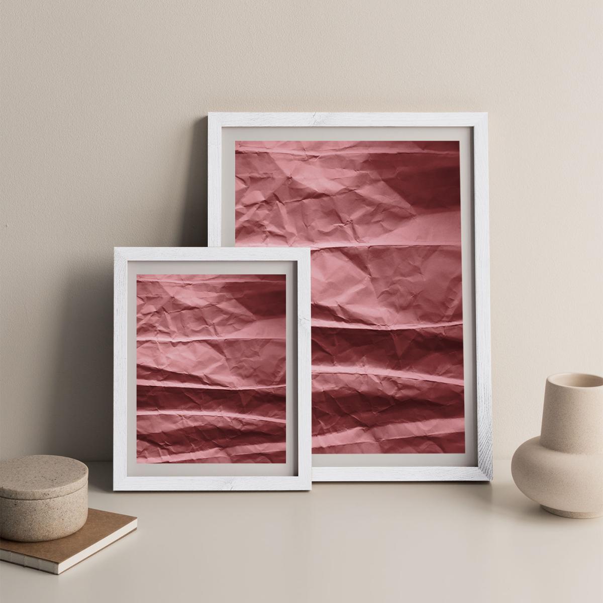 Blush Beach Waves Paper Landscape Art Print White Frame – image 6