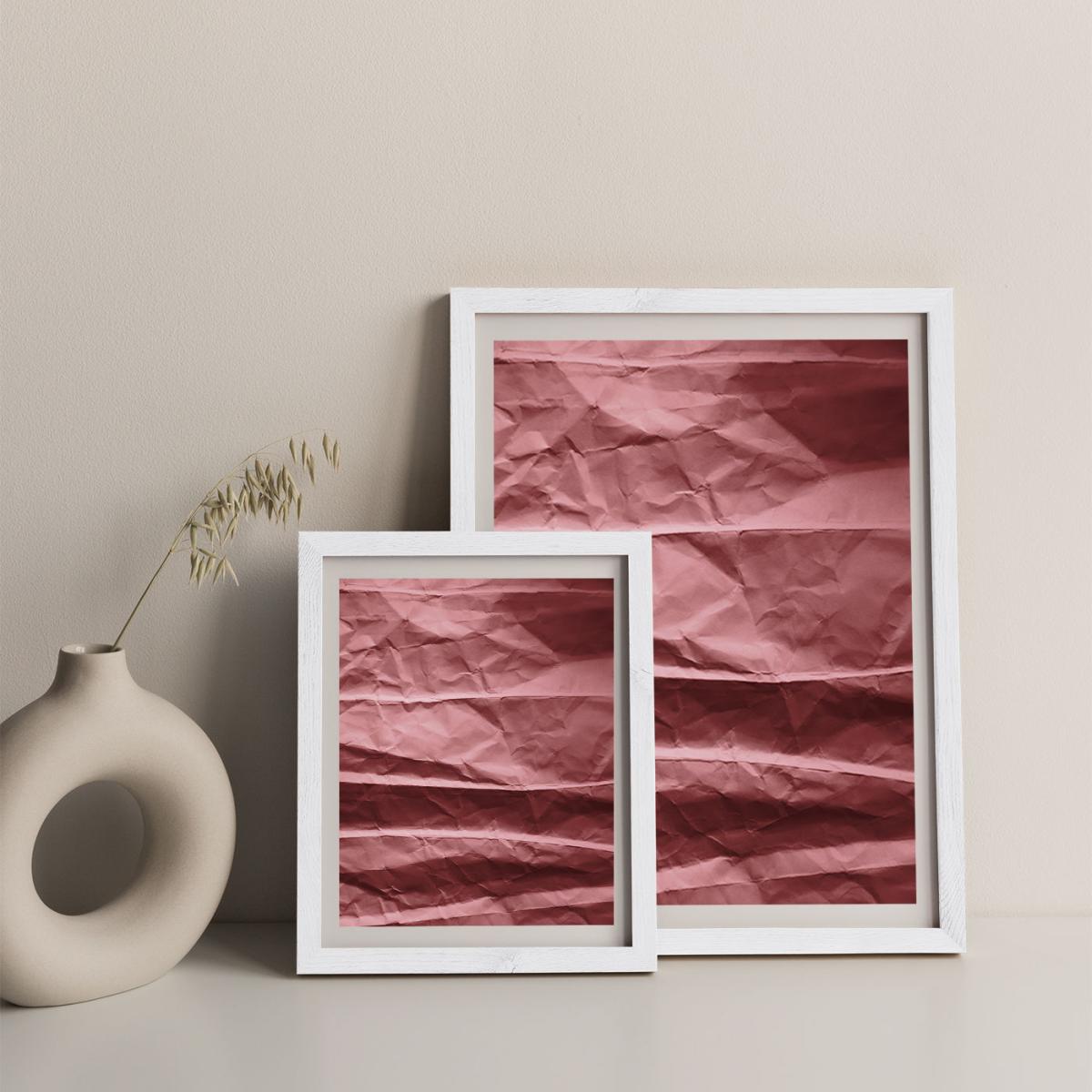 Blush Beach Waves Paper Landscape Art Print White Frame – image 7