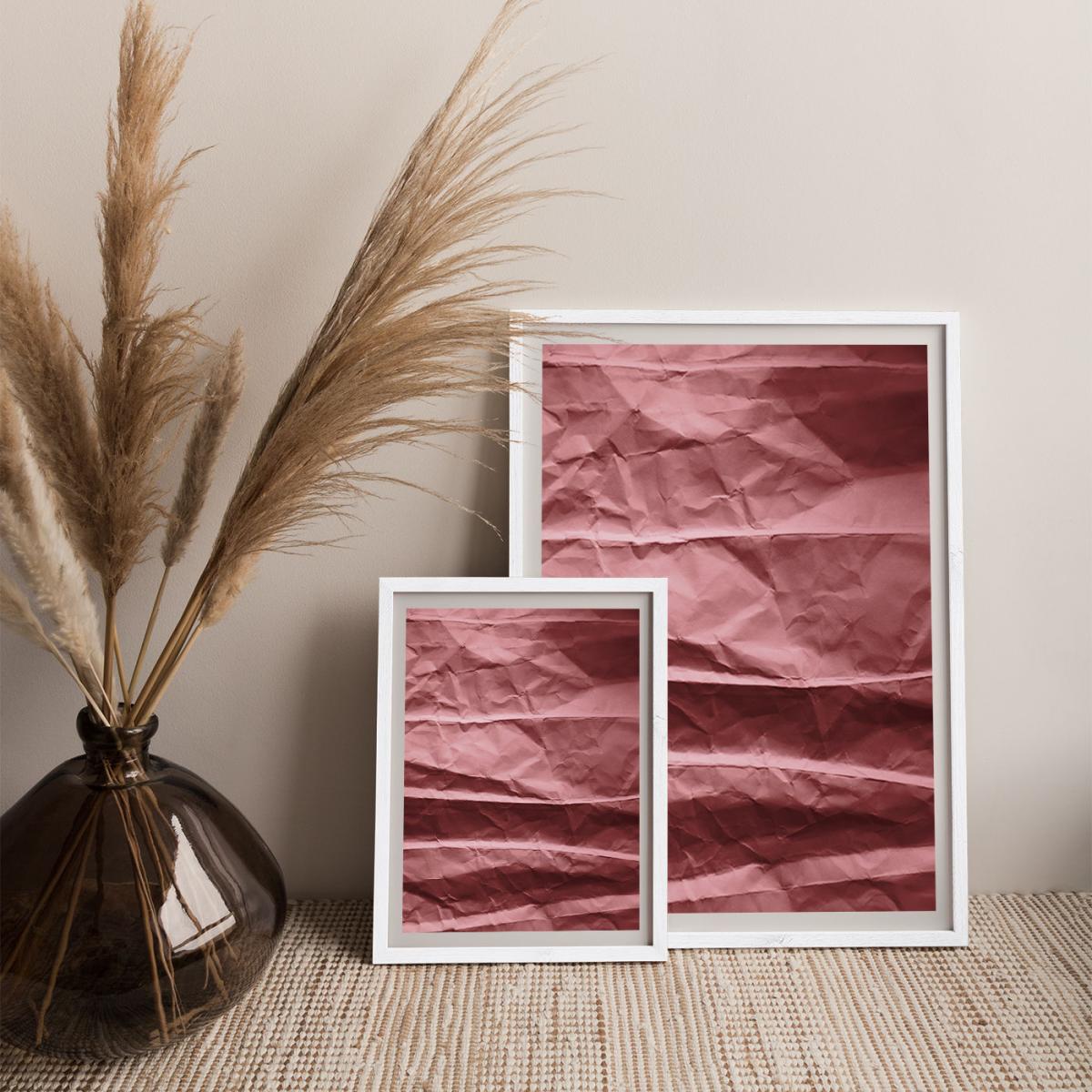 Blush Beach Waves Paper Landscape Art Print White Frame – image 9