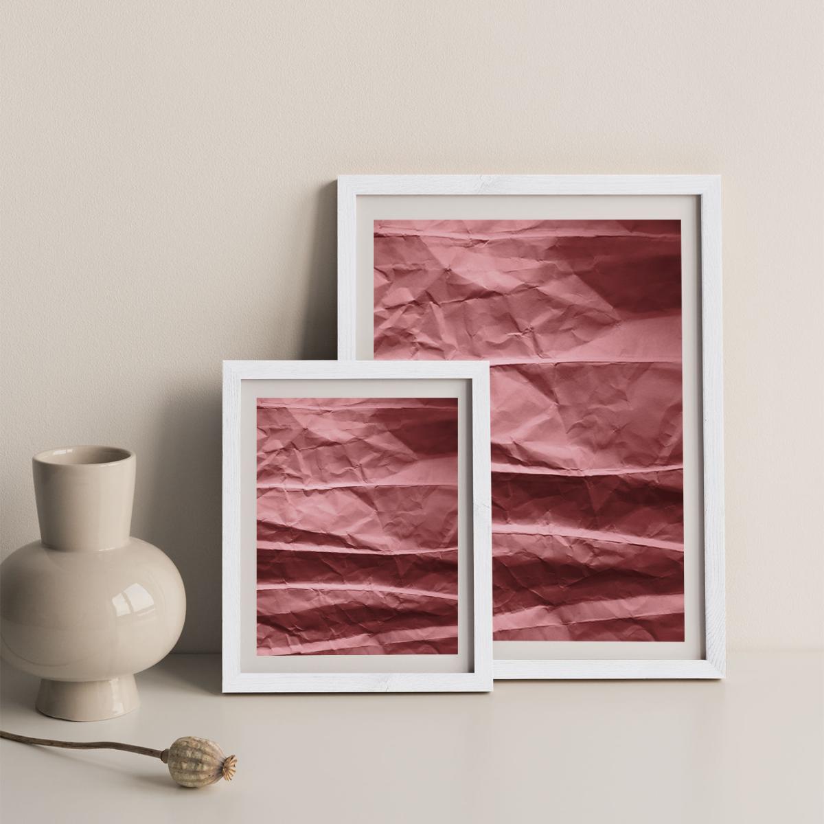 Blush Beach Waves Paper Landscape Art Print White Frame – image 10