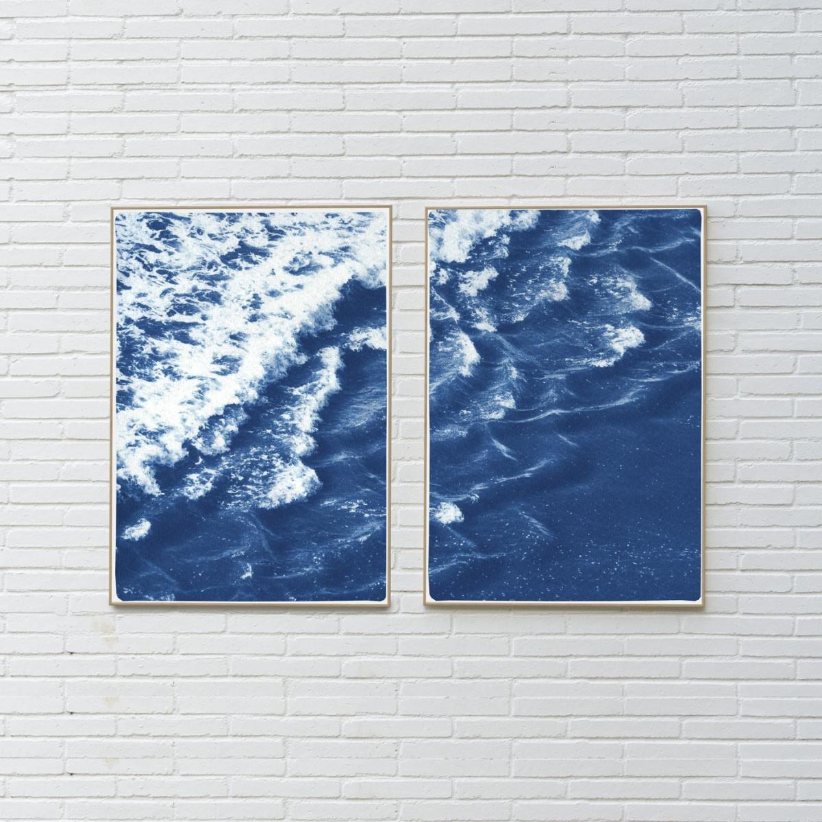 Rolling Waves off Sidney Handmade Cyanotype Art Print – image 6