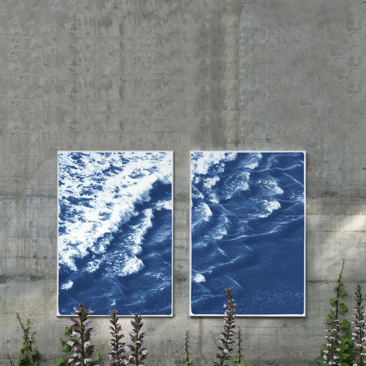Rolling Waves off Sidney Handmade Cyanotype Art Print – image 8