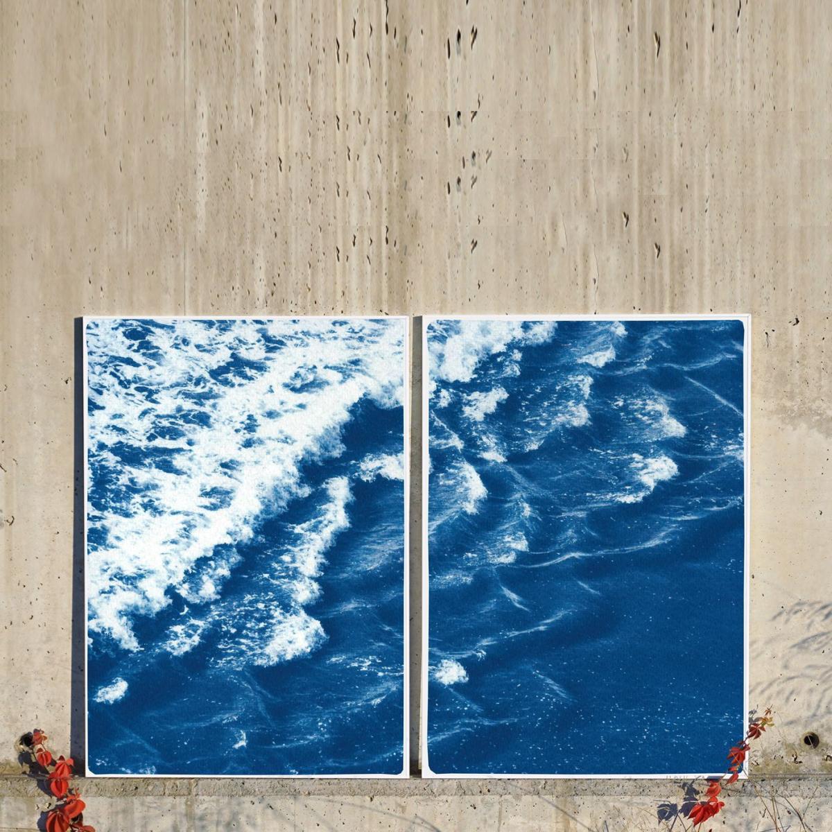 Rolling Waves off Sidney Handmade Cyanotype Art Print – image 10