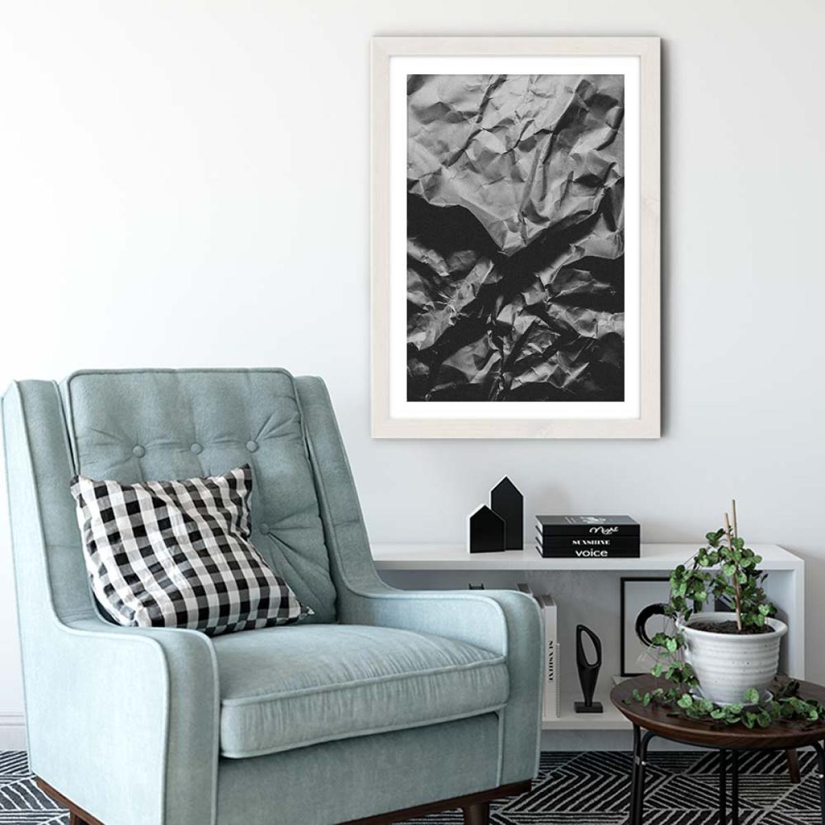 Crinkles Art Print White Frame – image 4