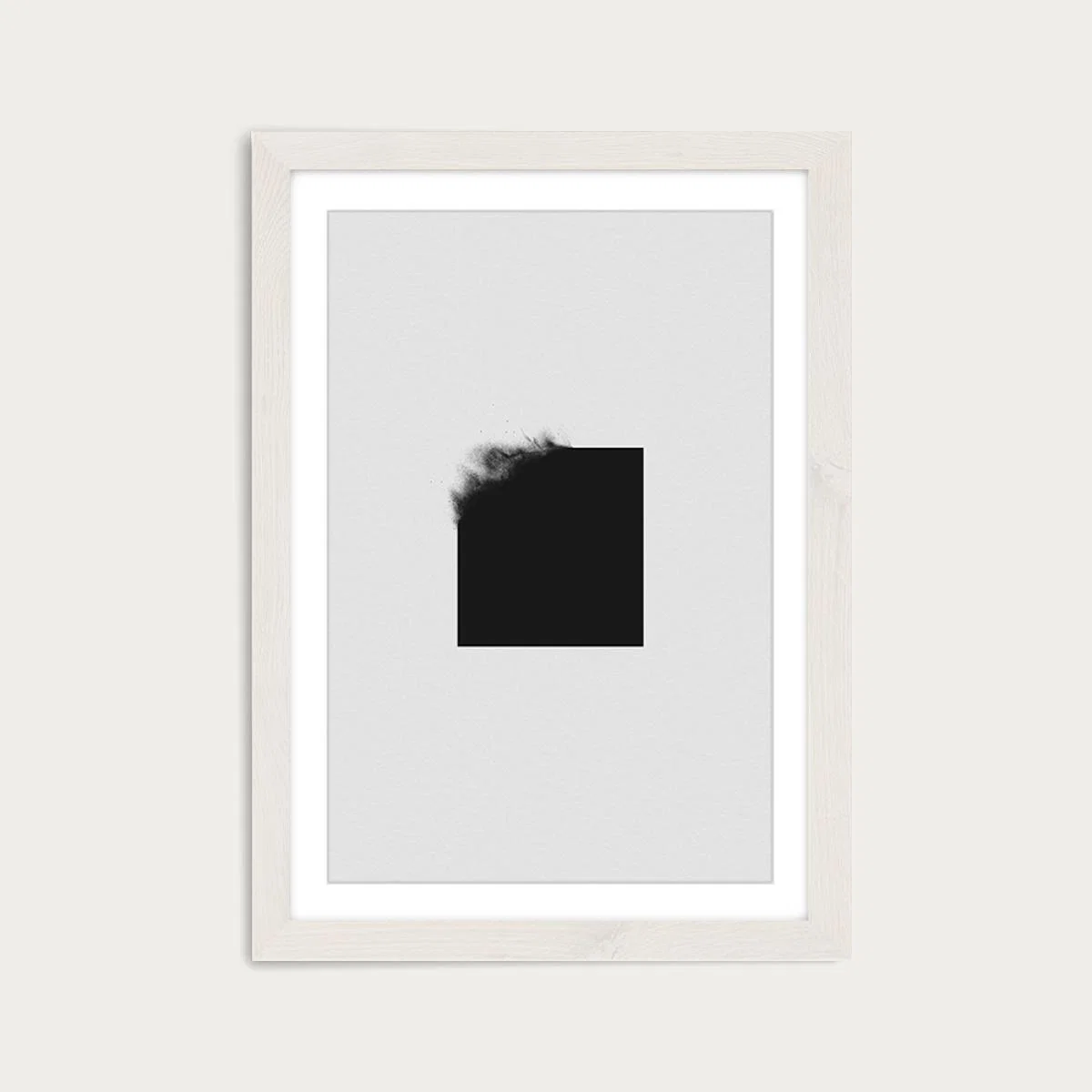 Black No. 2 Art Print White Frame