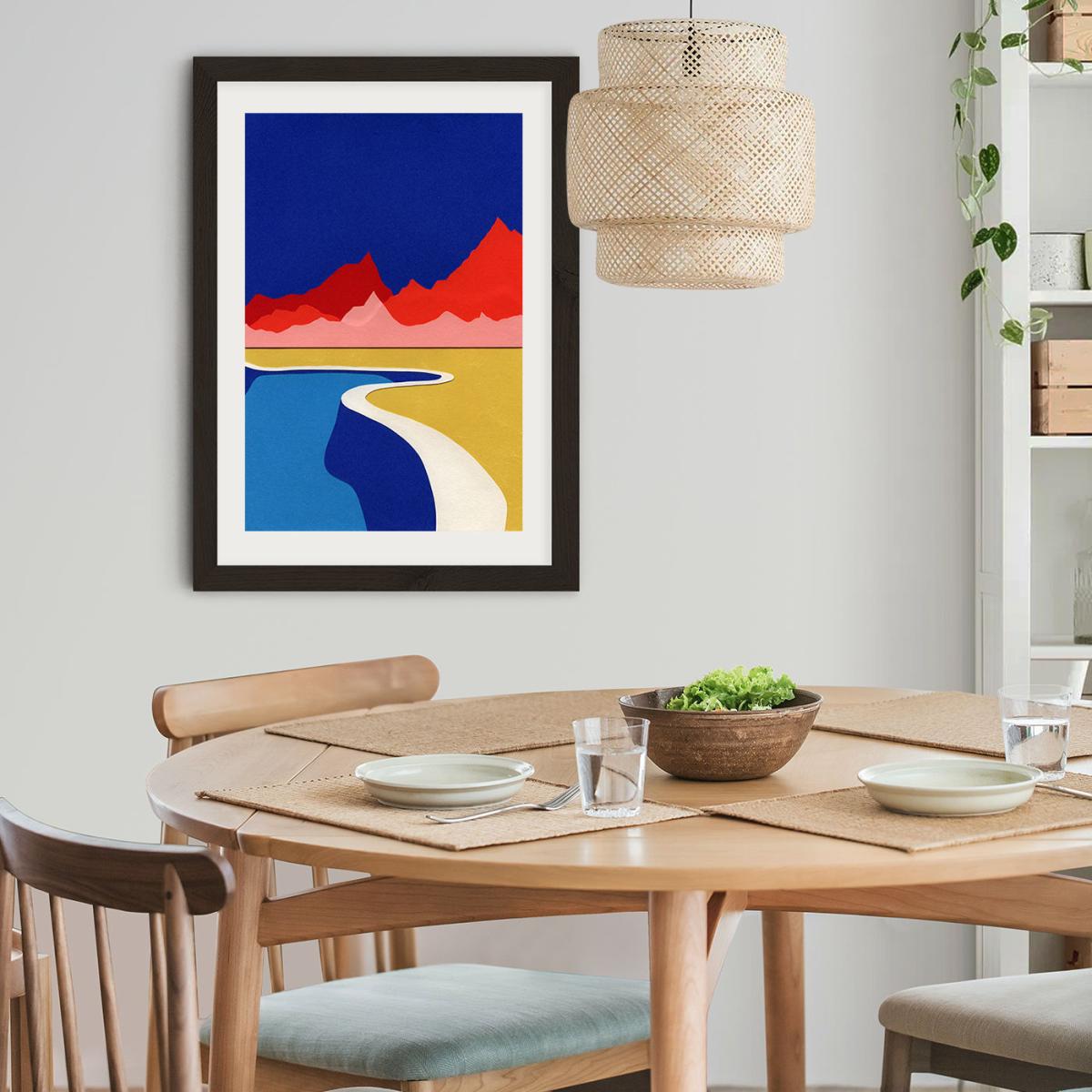 Red Hills Desert Pool Art Print Black Frame – image 8