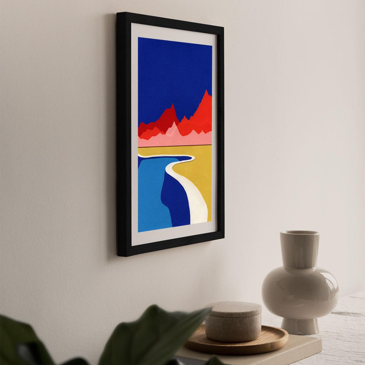 Red Hills Desert Pool Art Print Black Frame – image 9