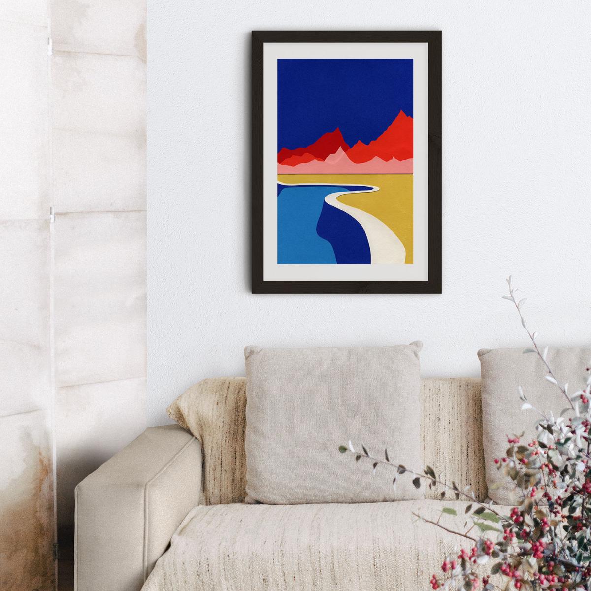 Red Hills Desert Pool Art Print Black Frame – image 10