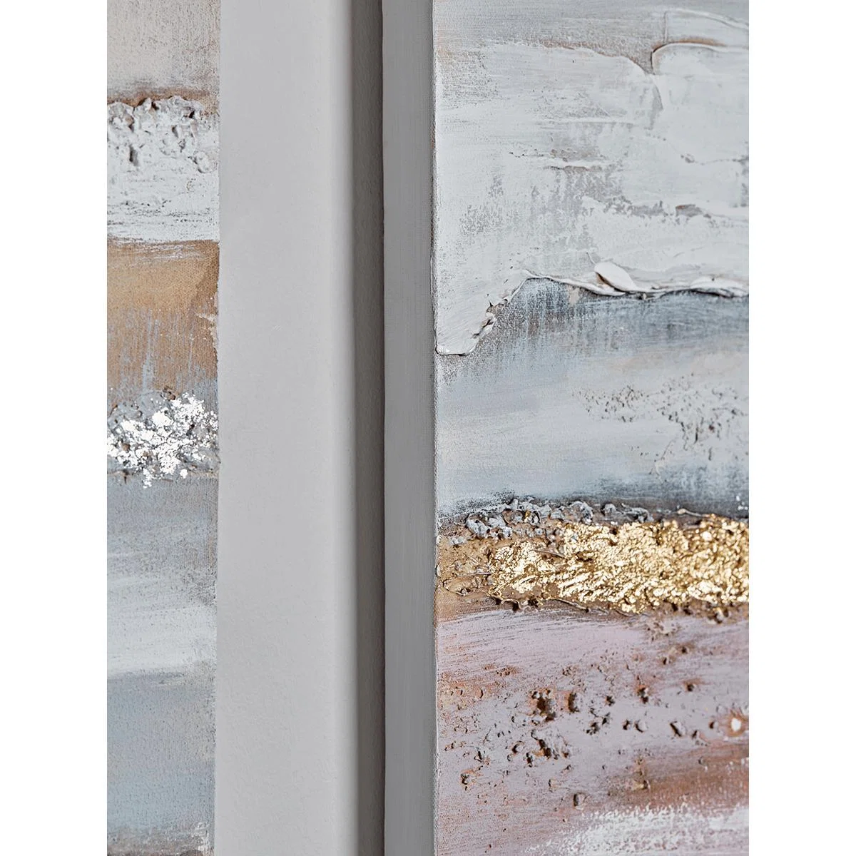 Two Blush & Gold Canvases – image 5