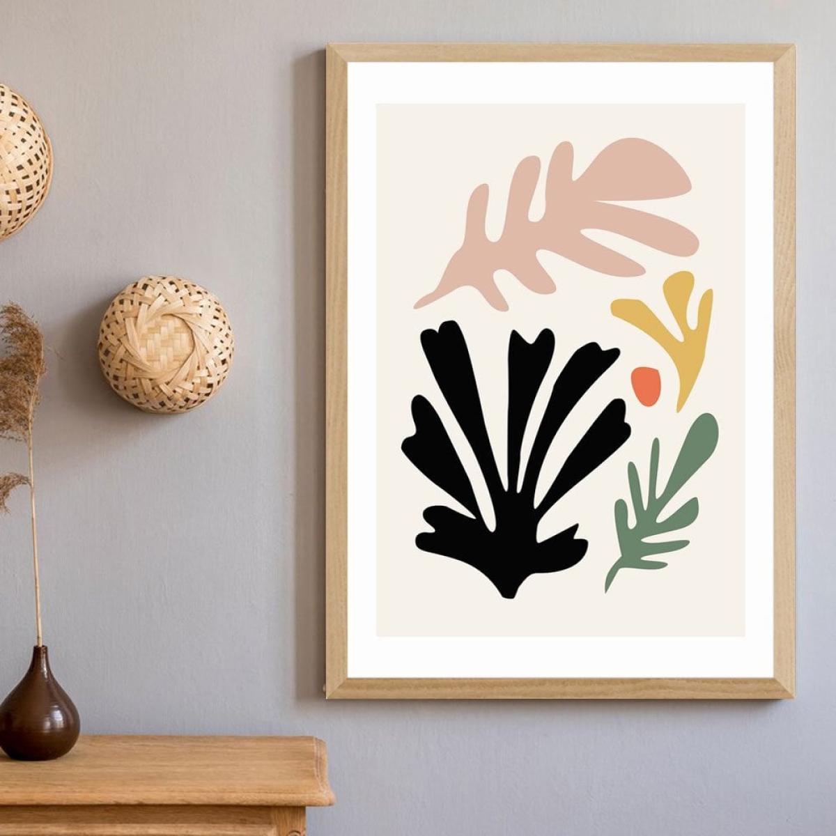 Natural Hues, Abstract Print Colour: White, Size: A2 – image 2
