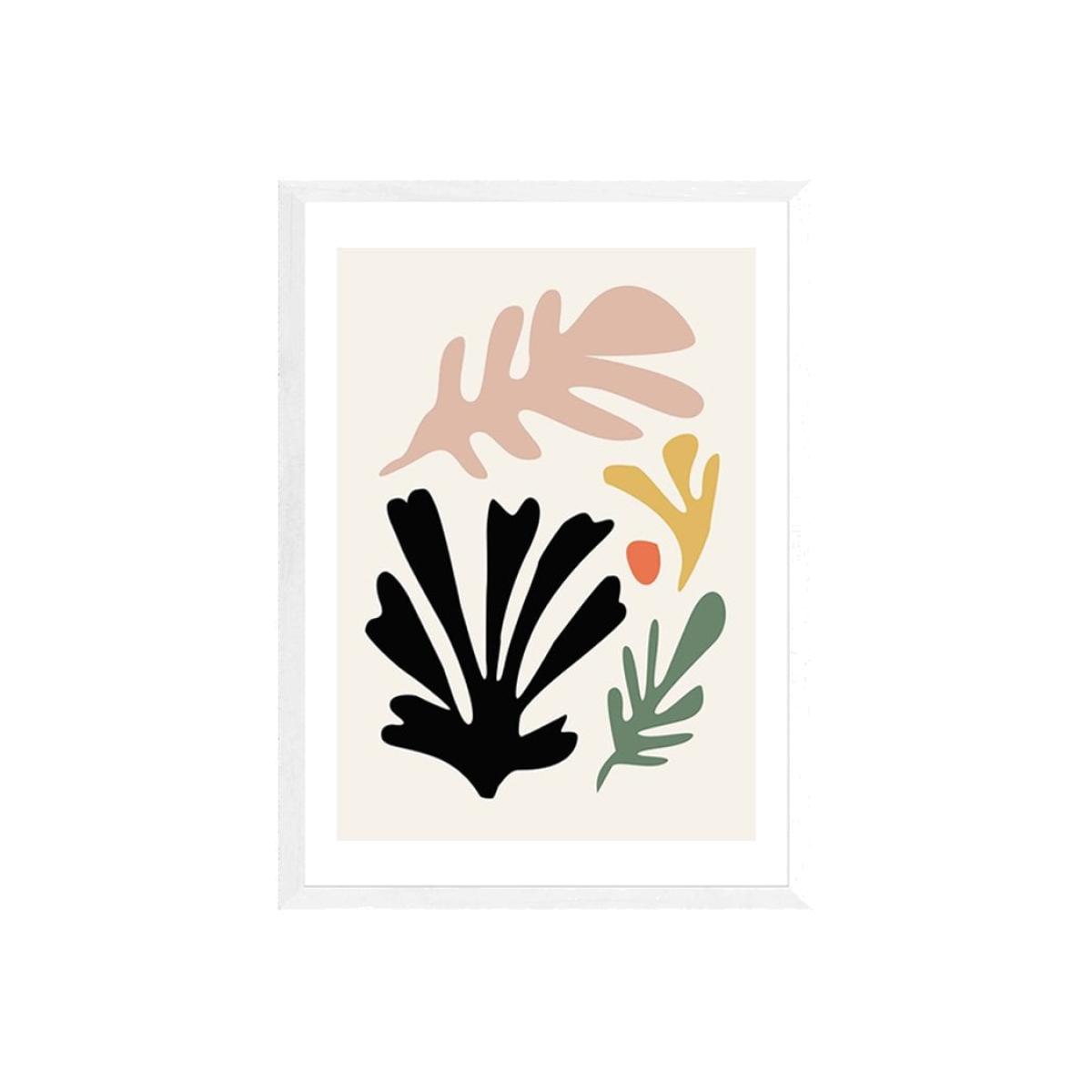 Natural Hues, Abstract Print Colour: White, Size: A2 – image 1