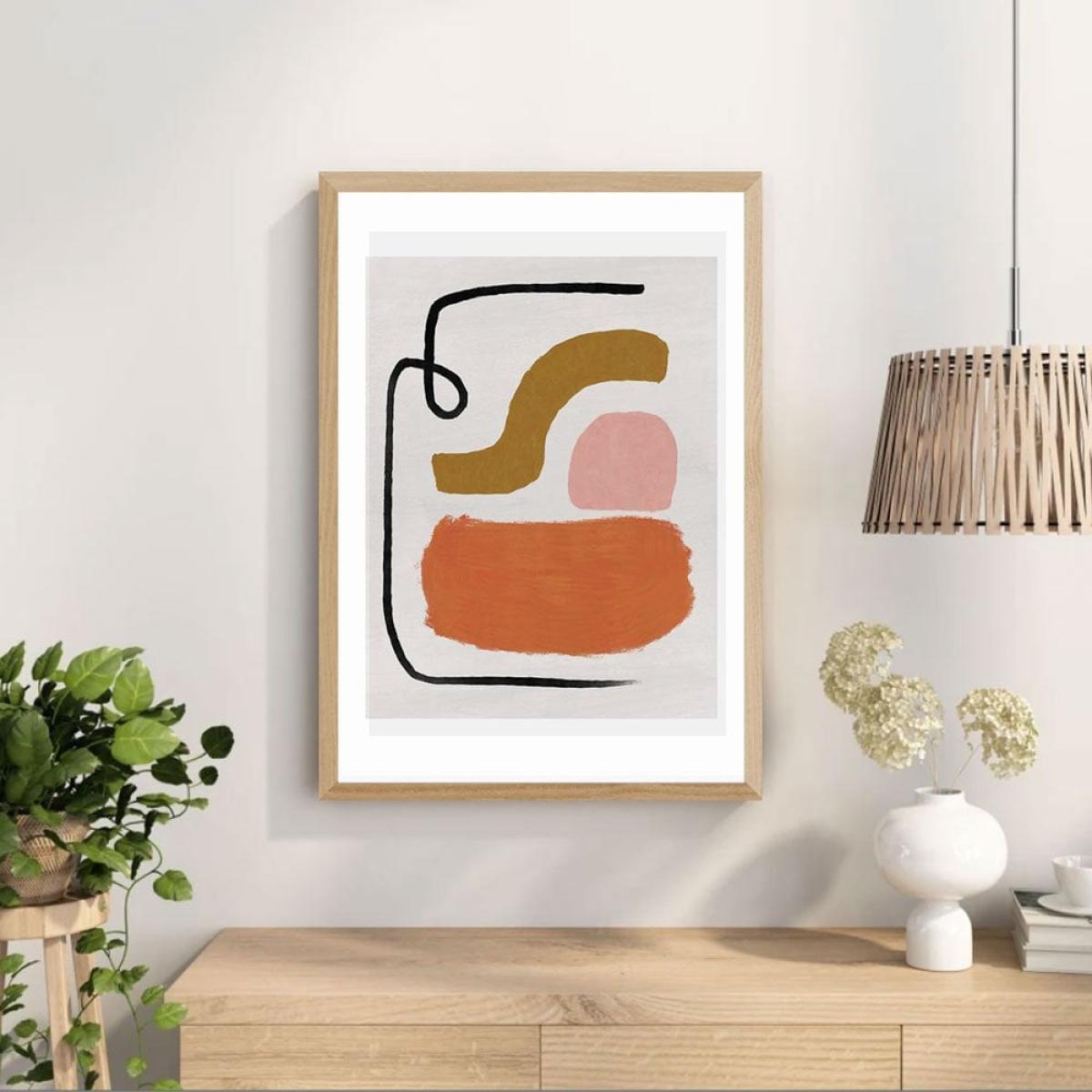 Terracotta Dreams, Abstract Print Colour: White, Size: A3 – image 2