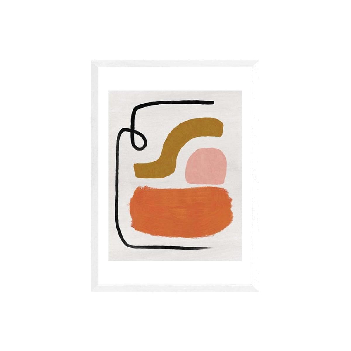 Terracotta Dreams, Abstract Print Colour: White, Size: A3 – image 1