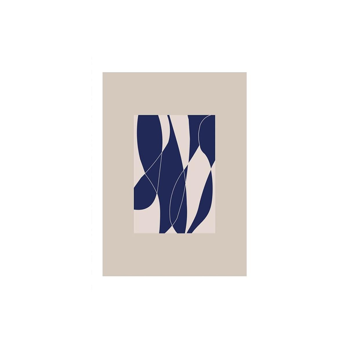 Cool Ocean Blue, Abstract Print Colour: Unframed, Size: A1