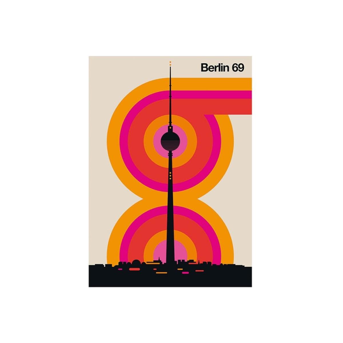 Berlin 69, Graphic Print Colour: Unframed, Size: A1