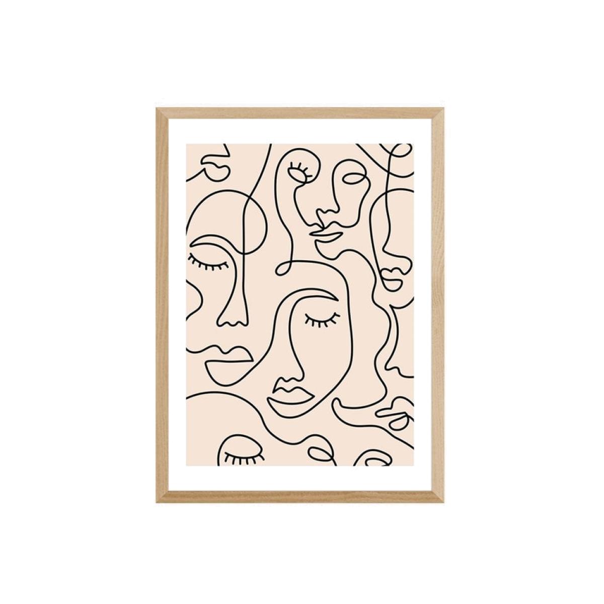 Calming Expressions, Abstract Print Colour: Oak, Size: A3 – image 1
