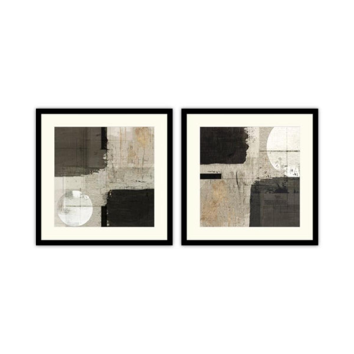 Artko Set of 2 Autumn Moon Abstract Framed Prints – image 3