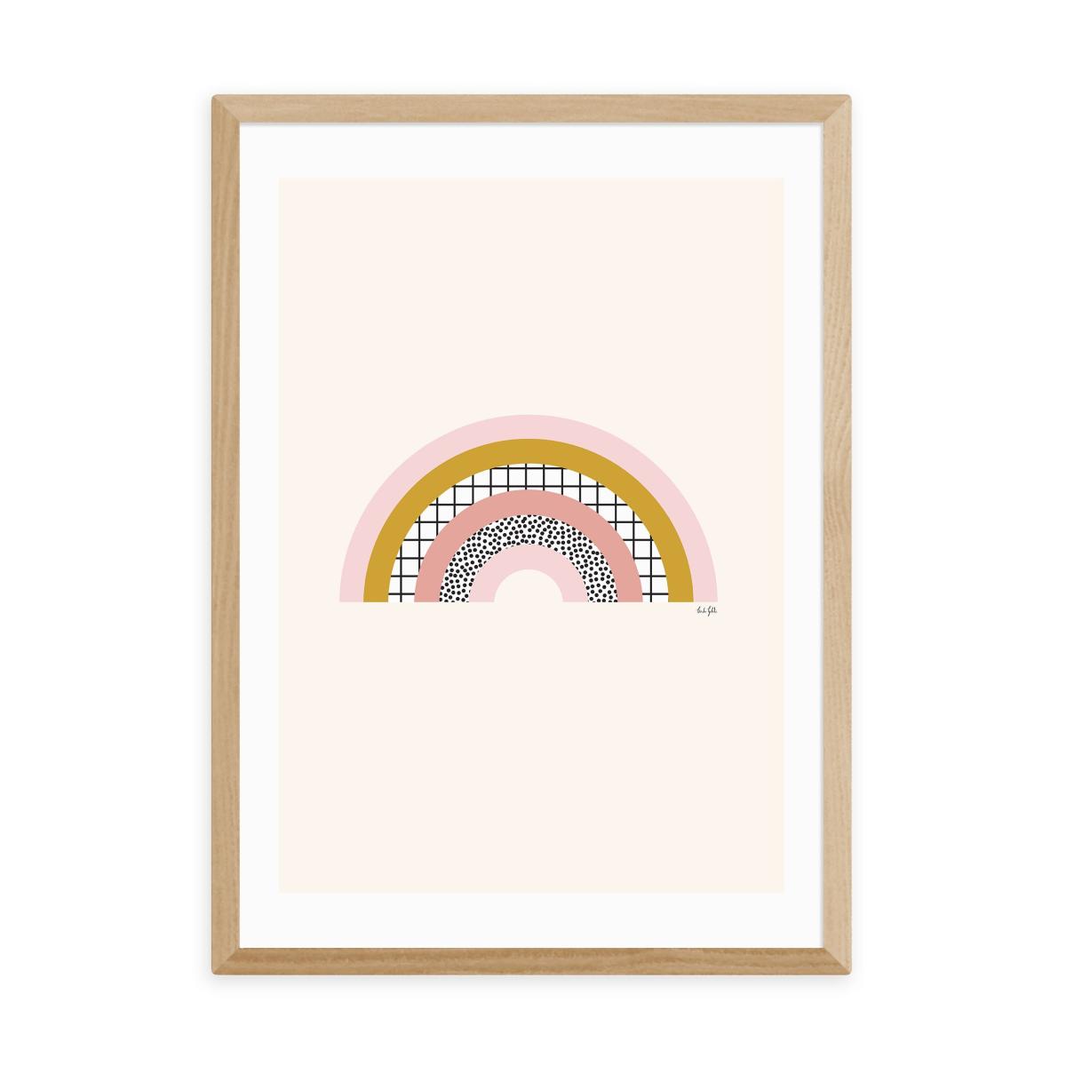 East End Prints Graphic Rainbow Print Pink/Yellow/Black – image 2