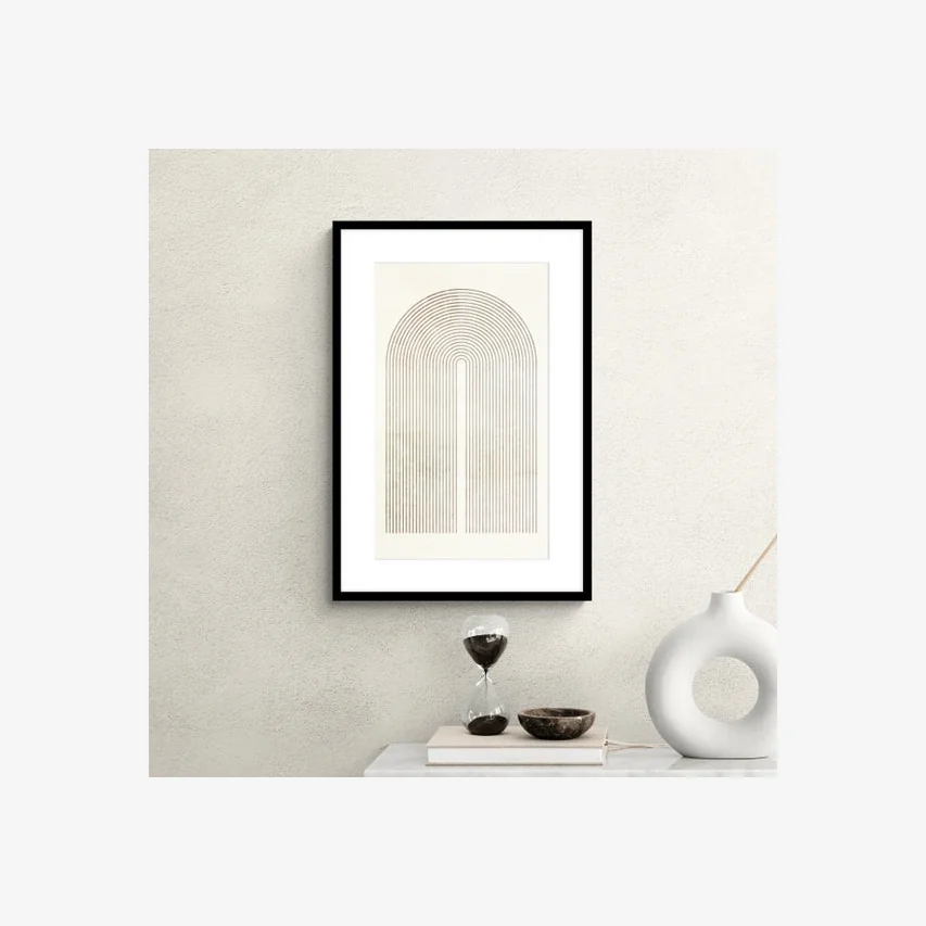 Modern Abstract II Framed Print Natural