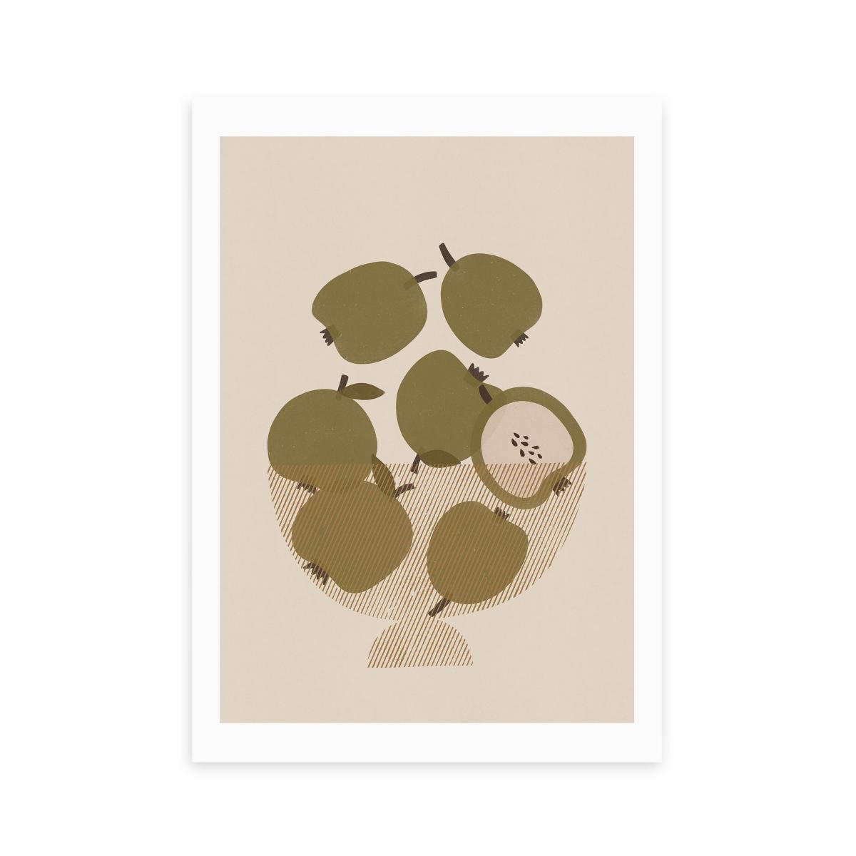 East End Prints Apple Bowl Print Green – image 2