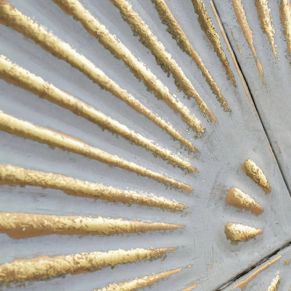 Return - Antiqued White and Gold Textured Metal Wall Art – image 3
