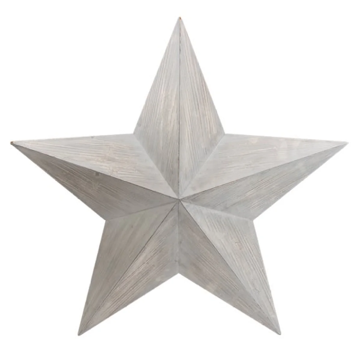 Grey Washed Effect 3D Star Wall Art – image 2