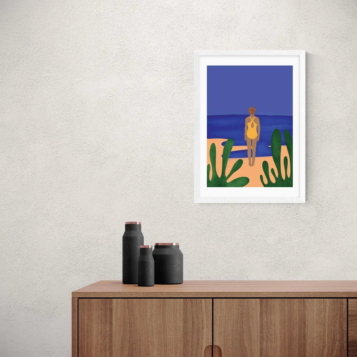 East End Prints A Quick Dip Print Blue – image 1