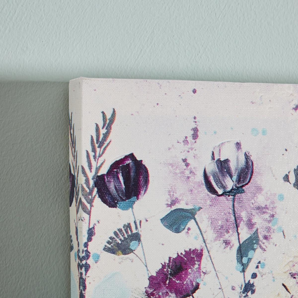 Purple Floral Canvas Purple, Beige and White – image 2