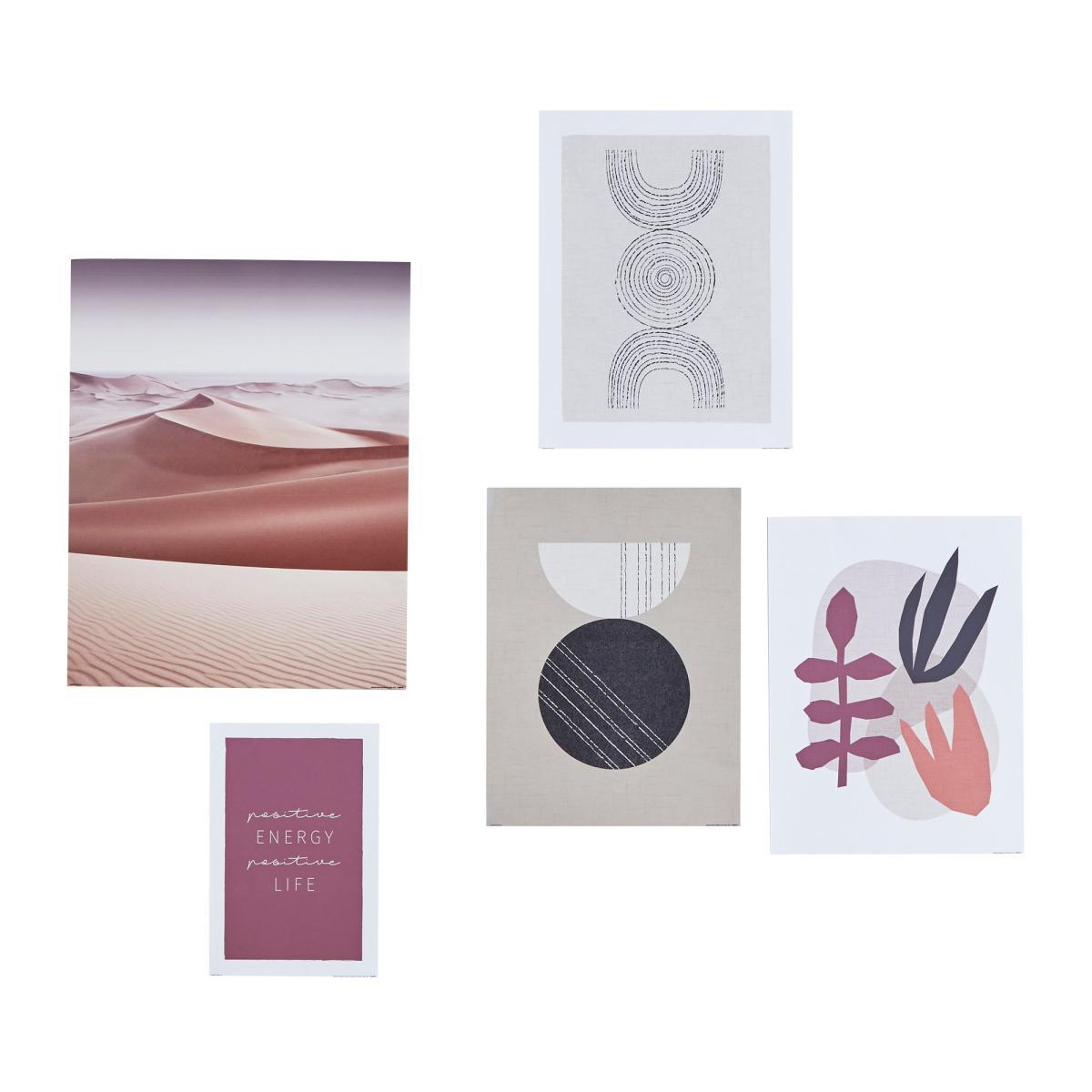 Pack of 5 Retreat Posters MultiColoured – image 3