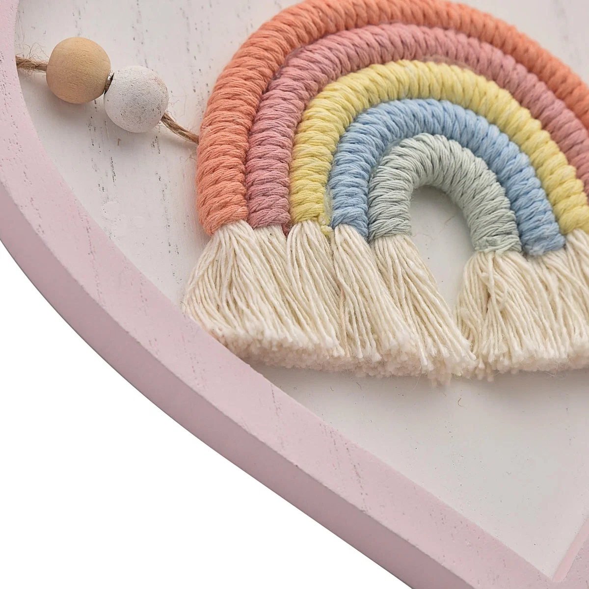 Petit Cheri Wooden Heart Macrame Wall Plaque – image 2