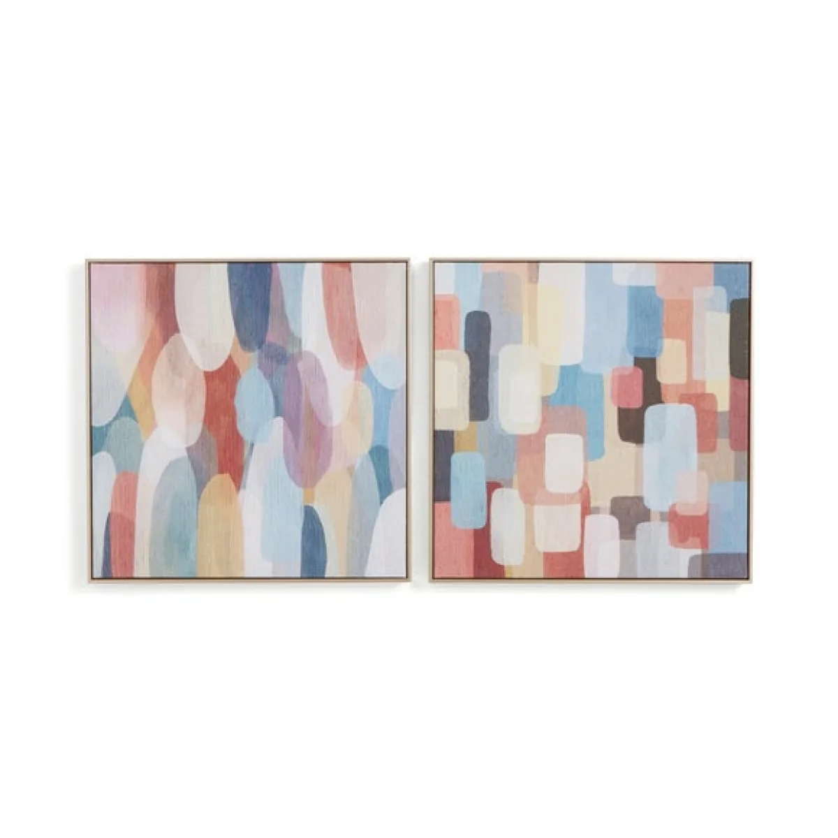 Set of 2 Ava Framed Canvases MultiColoured – image 3