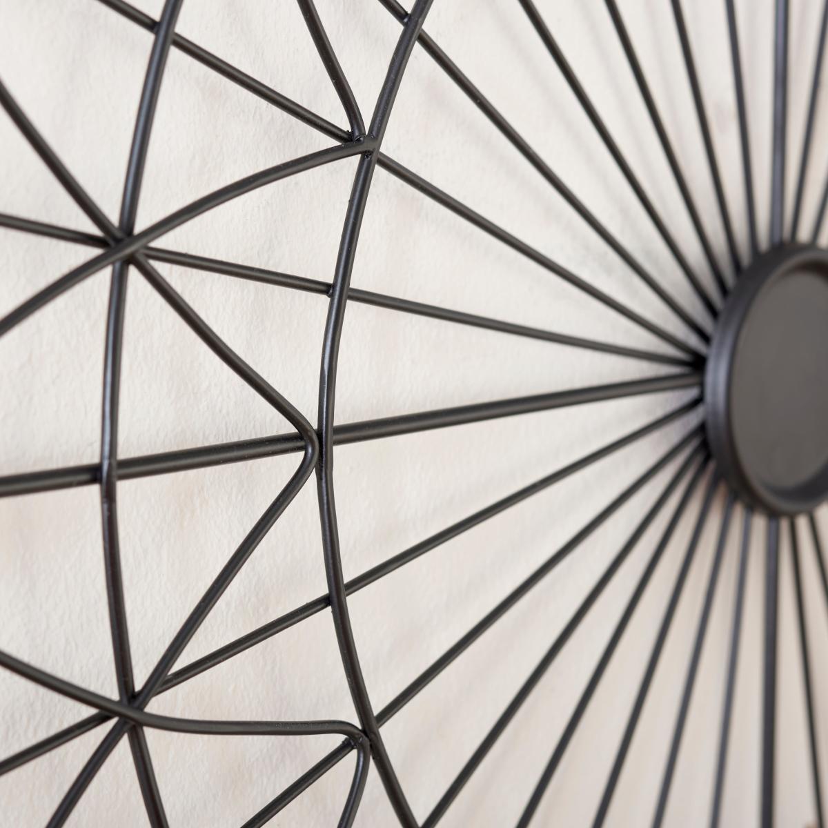 Black Spiral Indoor Outdoor Wall Art 80cm Black – image 2