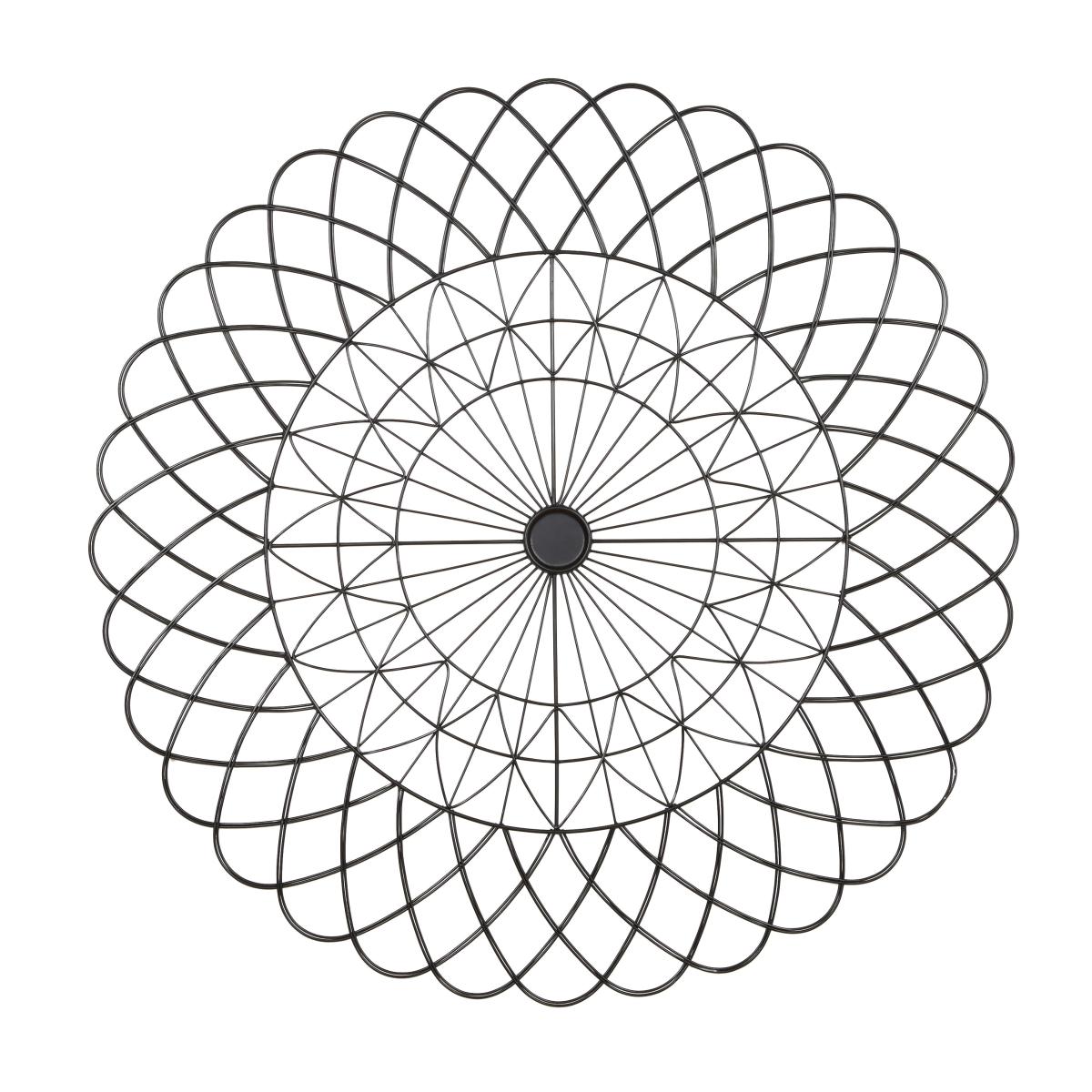 Black Spiral Indoor Outdoor Wall Art 80cm Black – image 3