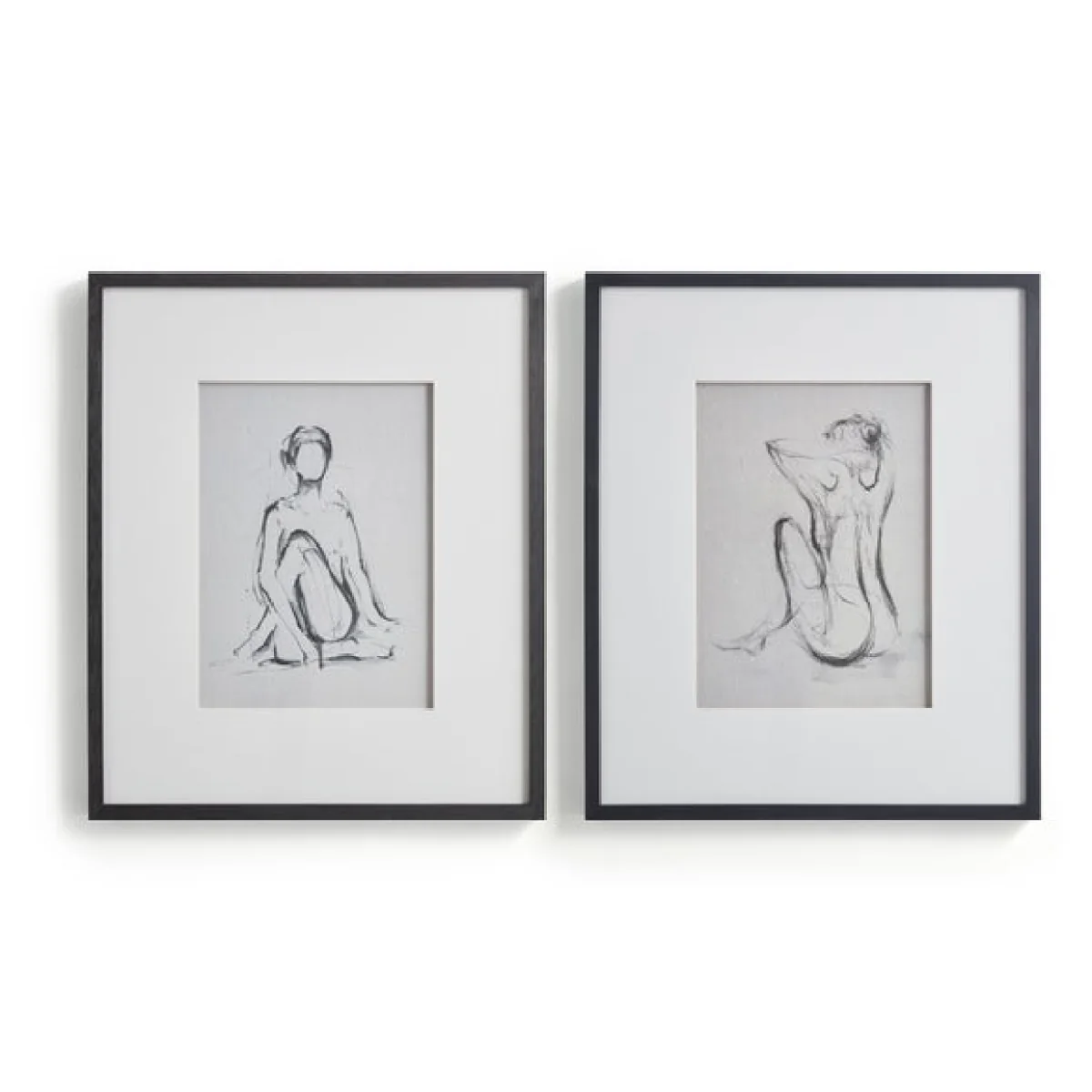 Set of 2 Churchgate Wilbarston Framed Prints Black and White – image 3