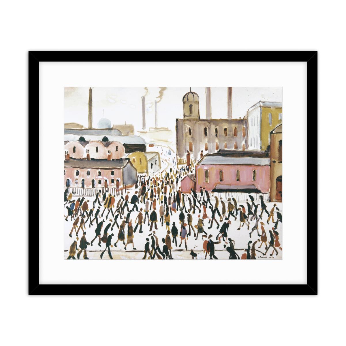 Going to Work 1959 Lowry Framed Print MultiColoured – image 2