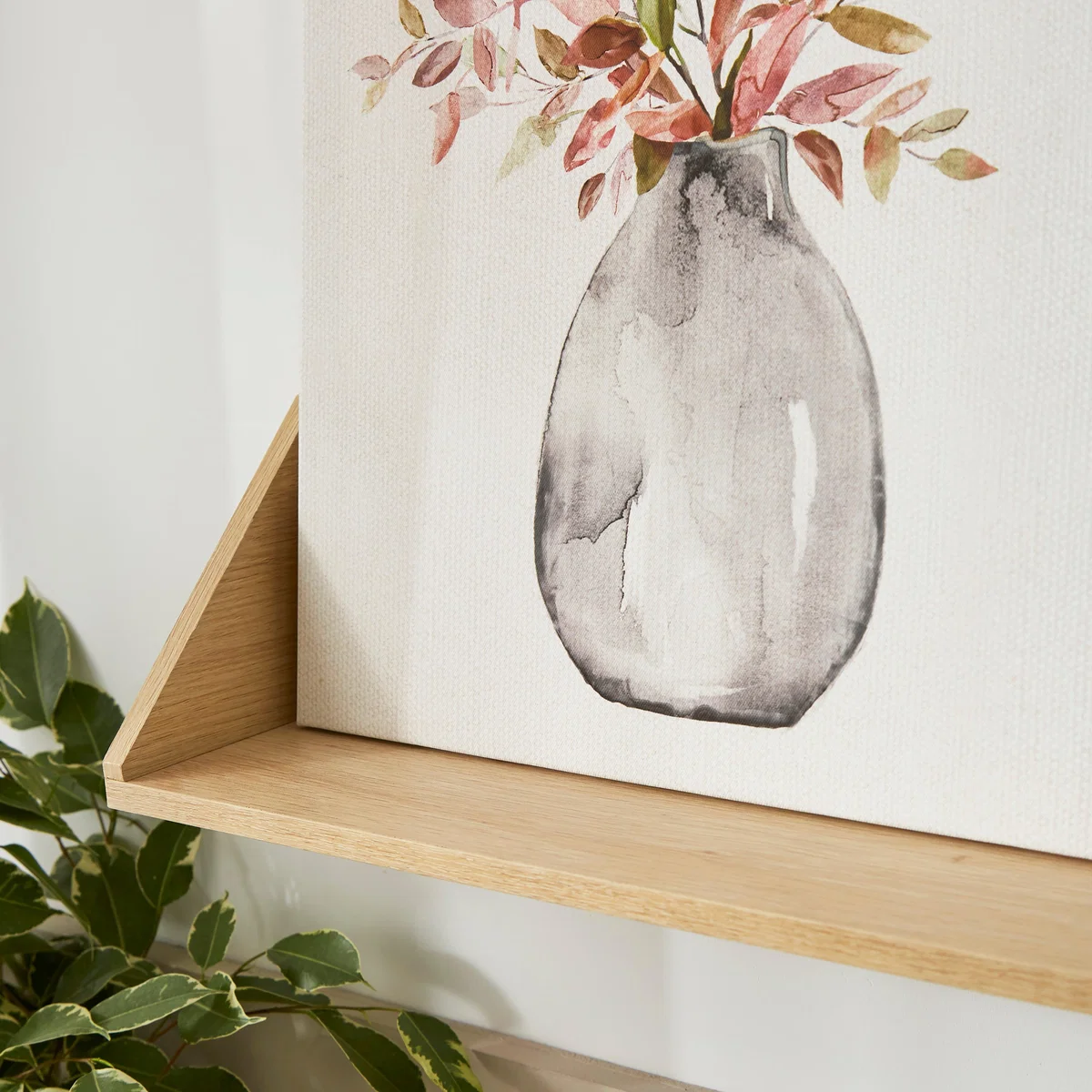 Floral Vase Canvas 40x50cm White – image 2