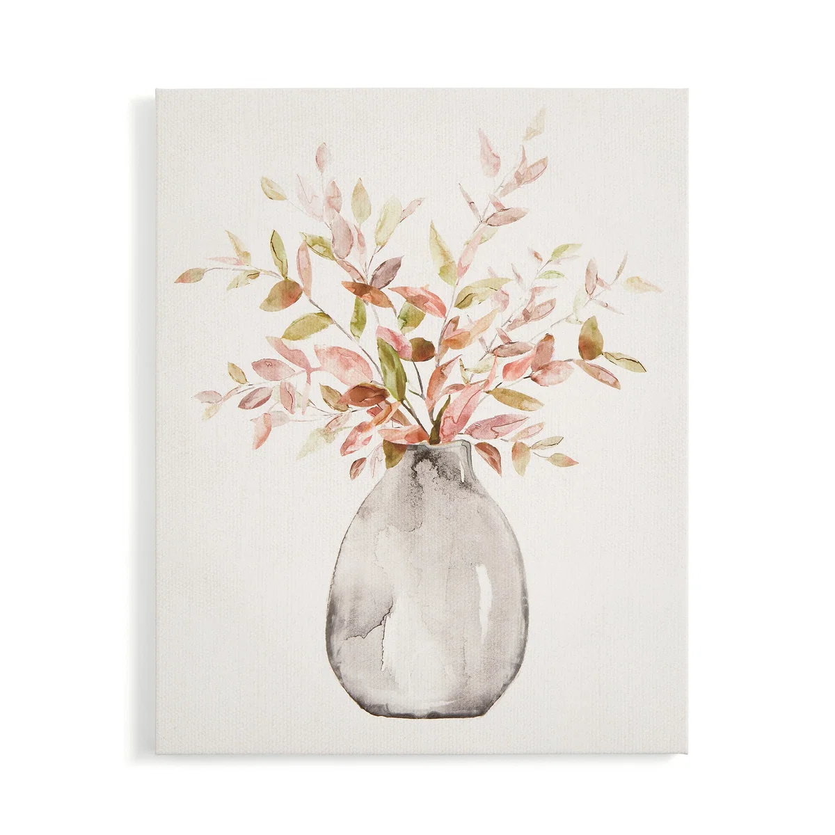 Floral Vase Canvas 40x50cm White – image 3