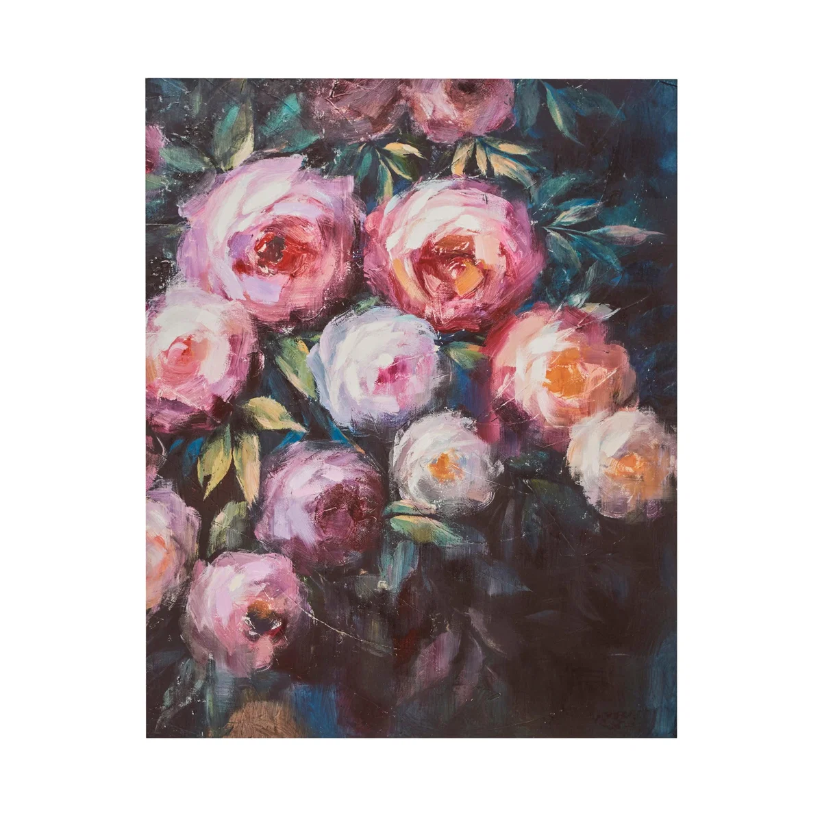 XL Dark Floral Canvas Pink/Green/Yellow – image 3