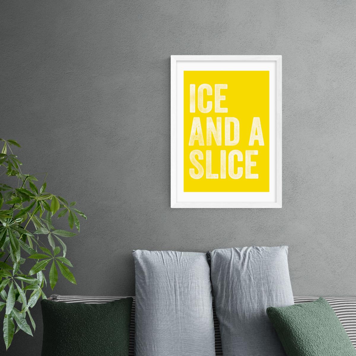 East End Prints Ice and Slice Print Yellow – image 1