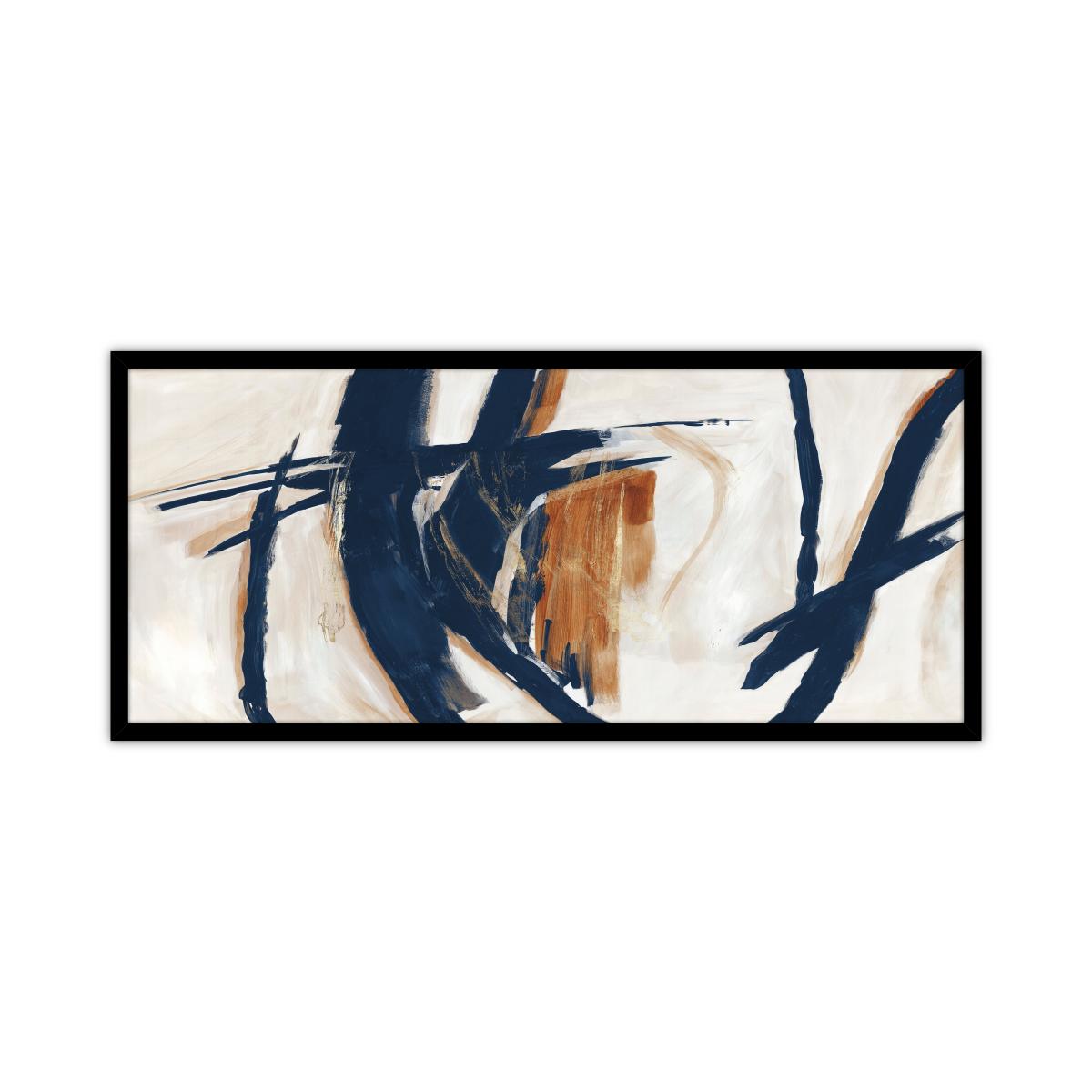 Blue Expressive Abstract Framed Print – image 2