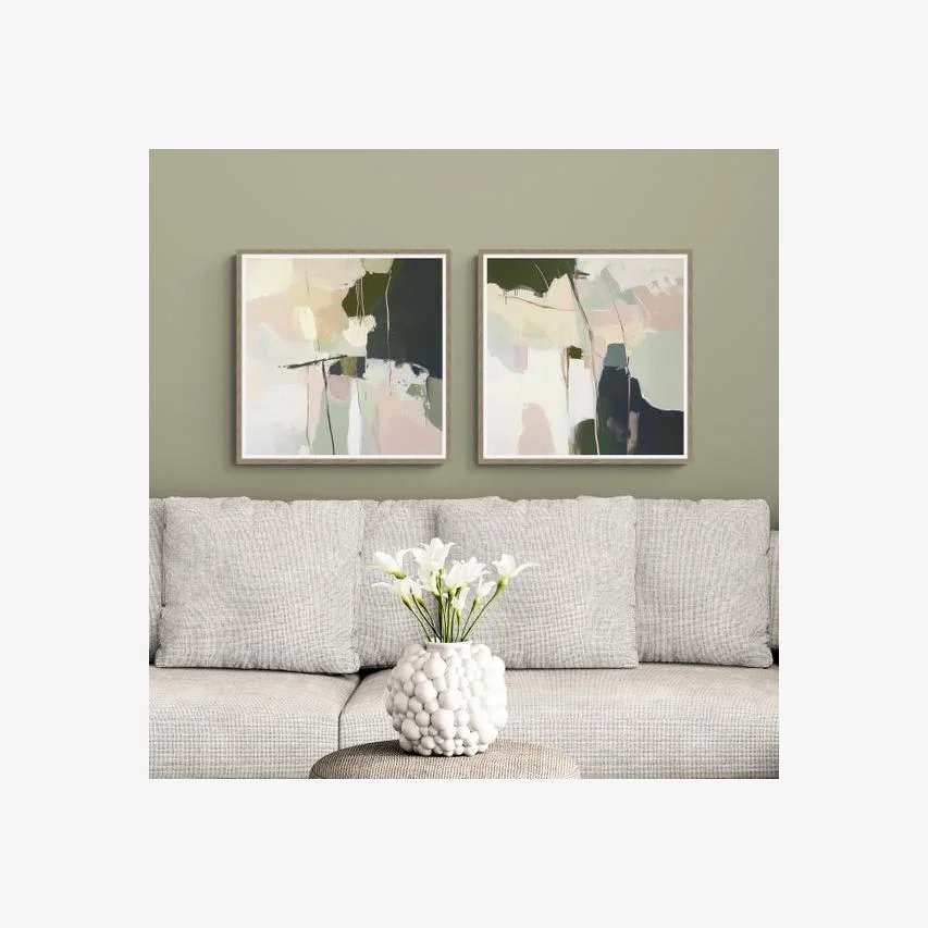 Artko Set of 2 Muted Minimalism Abstract Framed Prints – image 1