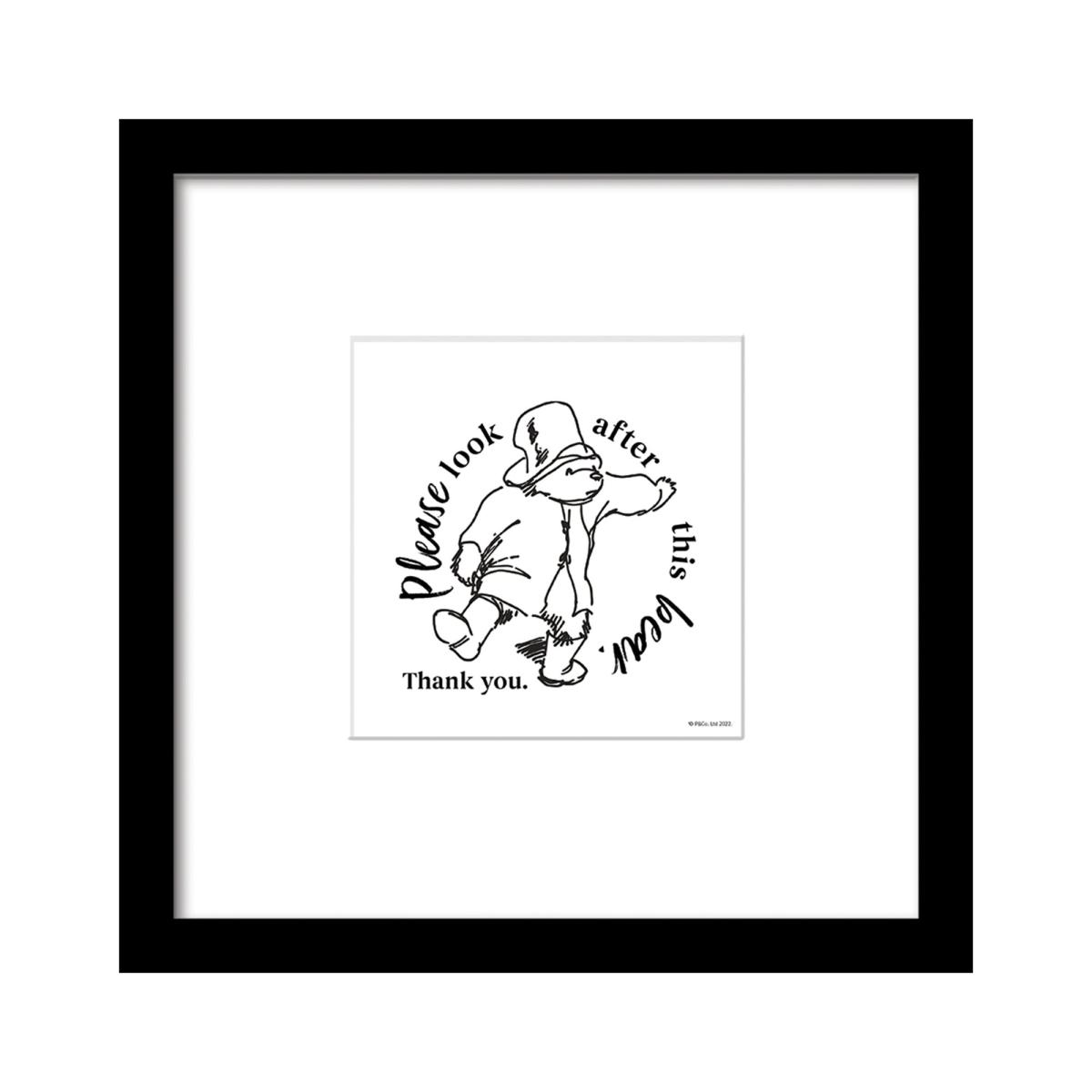 The Art Group Please Look After This Bear Framed Print Black and white – image 2