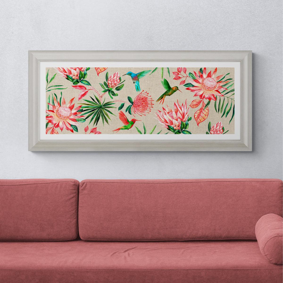 Tropical by Ute Nuhn B Framed Print Pink – image 1