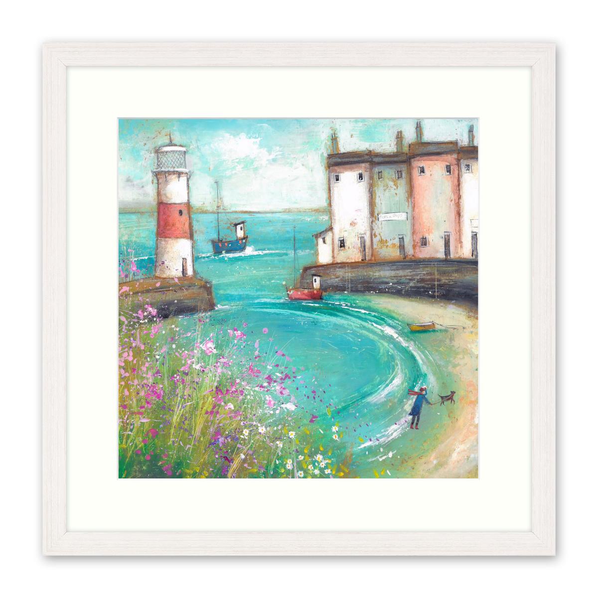 Harbour Breeze by Mark Lambert Framed Print Blue – image 2