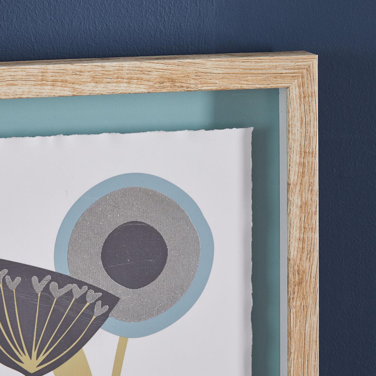 Emmott Framed Print 2 Blue, grey, ochre – image 2