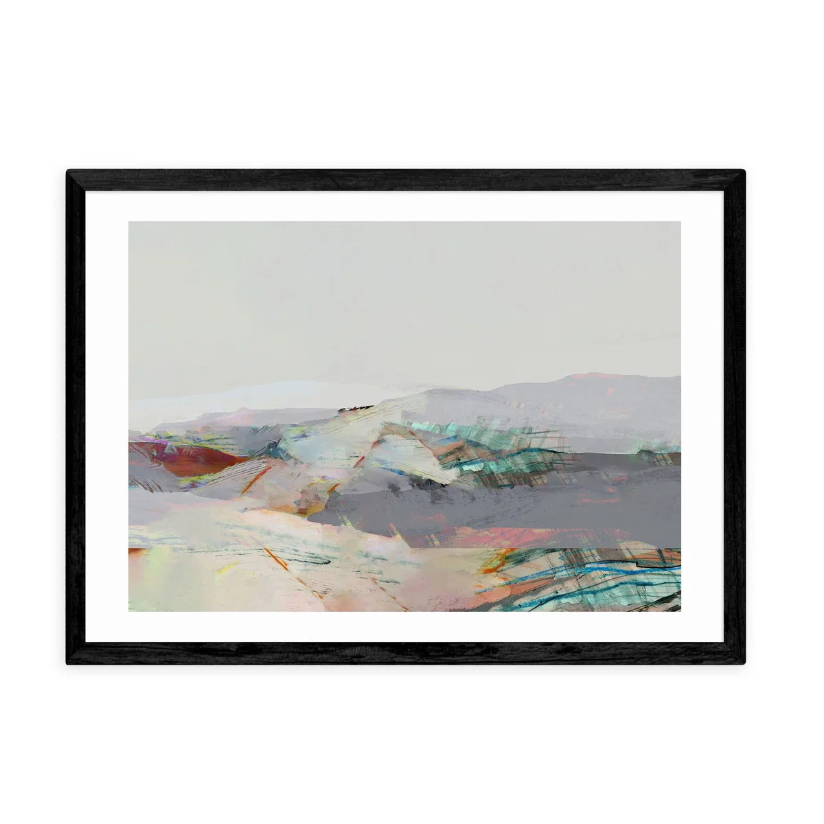 East End Prints Patchwork Land Print Blue – image 2