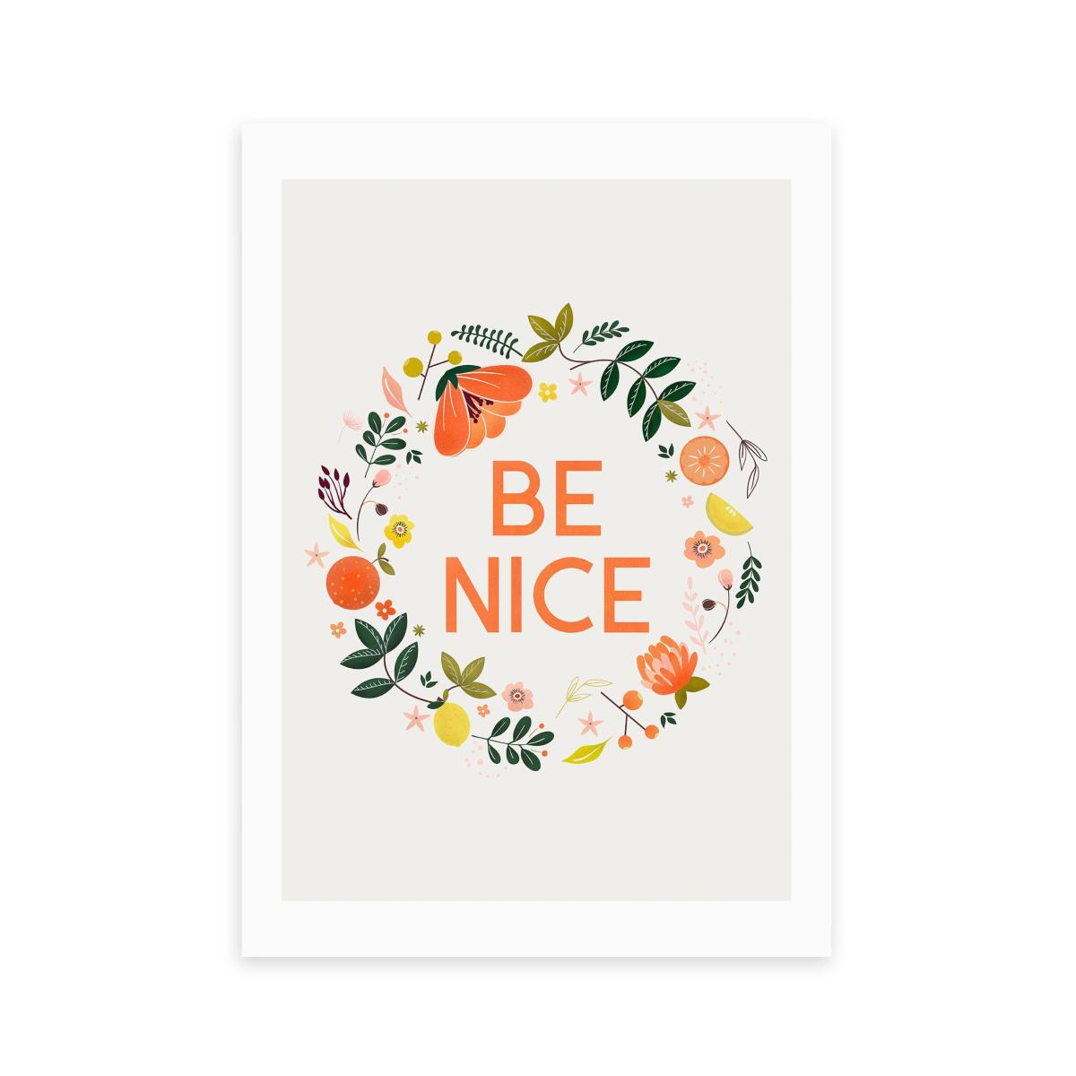 East End Prints Be Nice Print MultiColoured – image 2