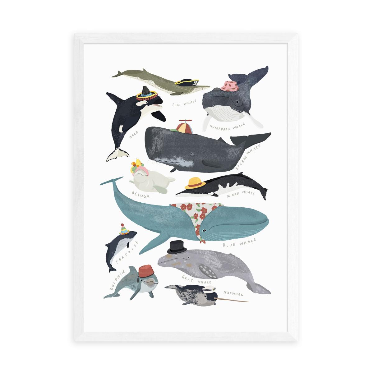 East End Prints Whales In Hats Print MultiColoured – image 2