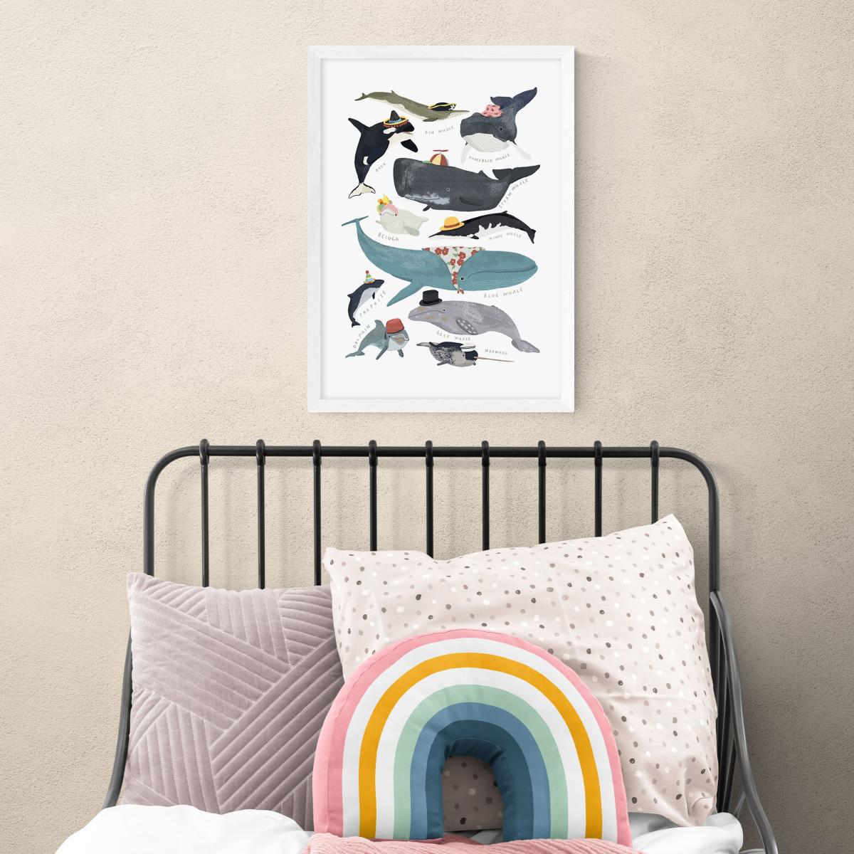 East End Prints Whales In Hats Print MultiColoured – image 1