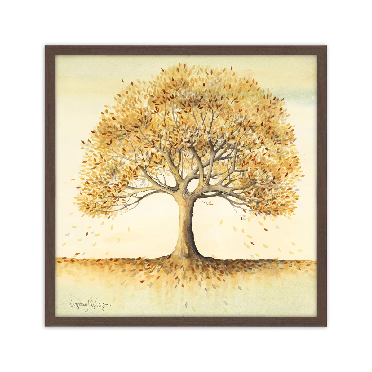 Autumn Tree Framed Print Brown – image 2